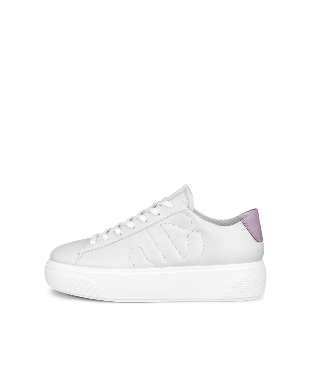 Women s ECCO Street Platform Leather Platform Trainer White