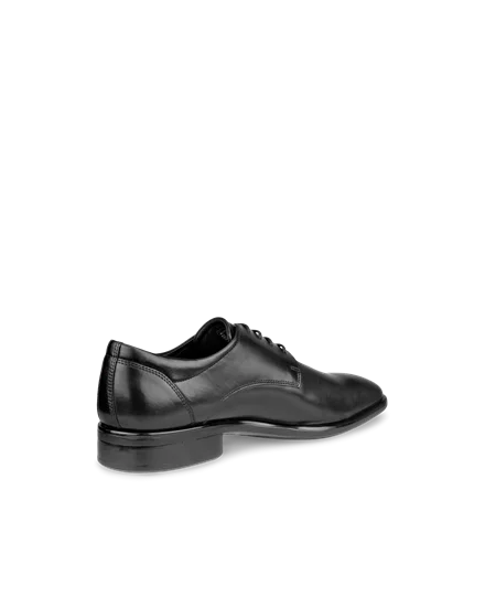 Men s ECCO Citytray Leather Derby Shoe Black