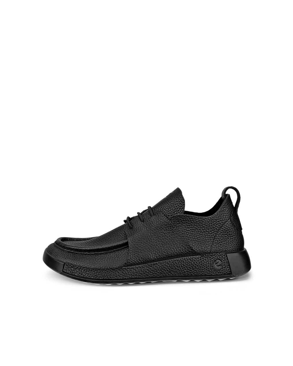 Men s ECCO Cozmo Leather Moc Toe Shoe Black