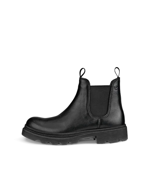 Men s ECCO Grainer Leather Chelsea Boot Black