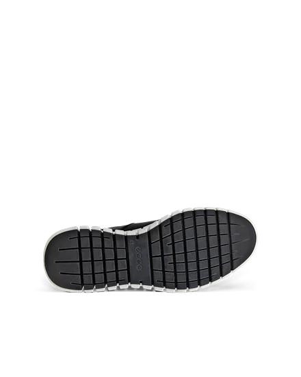 Men s ECCO Gruuv Leather Trainer Black