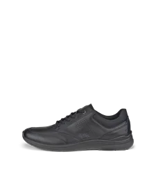 Men s ECCO Turn Leather Gore Tex Slip On Black