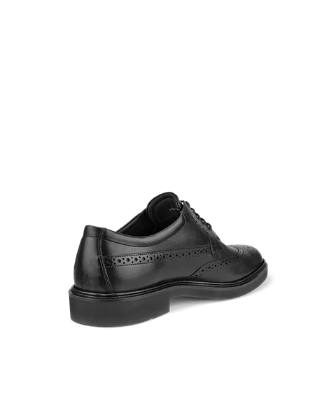 Men s ECCO Metropole London Leather Brogue Shoe Black