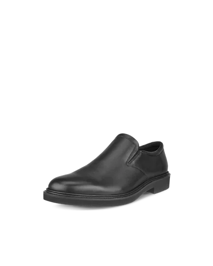 Men s ECCO Metropole London Leather Slip On Dress Shoe Black
