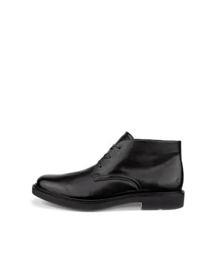 Men s ECCO Metropole London Leather Chukka Boot Black