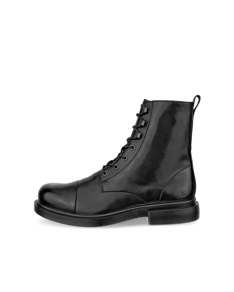 Men s ECCO Metropole Seoul Leather Mid Cut Boot Black