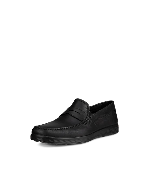 Men s ECCO S Lite Leather Moccasin Black