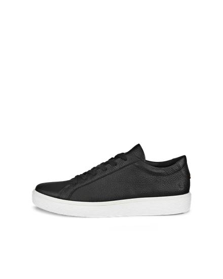 Men s ECCO Soft 60 Leather Trainer Black