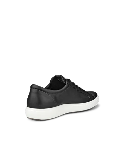 Men s ECCO Soft 7 Leather Trainer Black