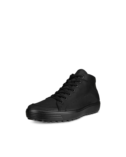 Men s ECCO Soft 7 Tred High Top Trainer Black