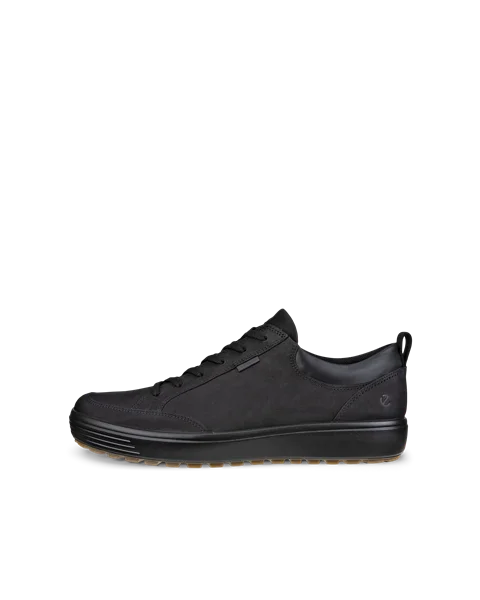 Men s ECCO Soft 7 Tred Nubuck Waterproof Shoe Black