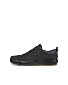 Men s ECCO Track 25 Leather Gore Tex Moc Toe Shoe Black