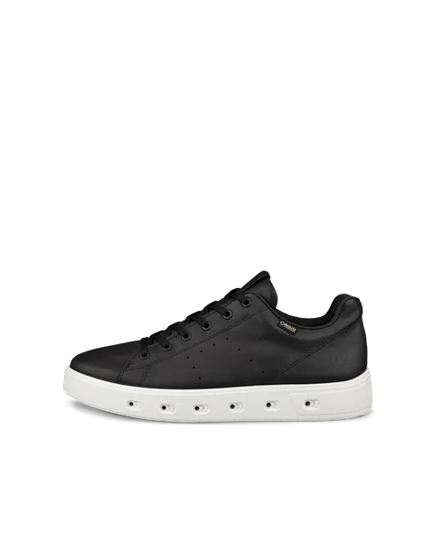 Men s ECCO Street 720 Leather Gore Tex Trainer Black