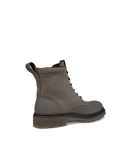 Men s ECCO Grainer Suede Waterproof Lace Up Boot Brown