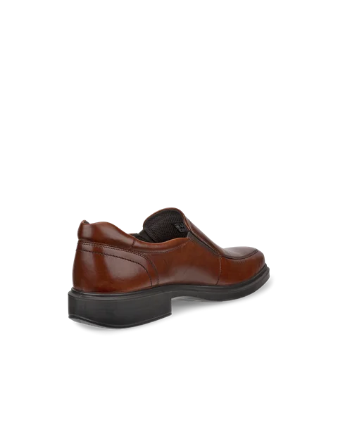 Men s ECCO Helsinki 2 Leather Slip On Dress Shoe Brown