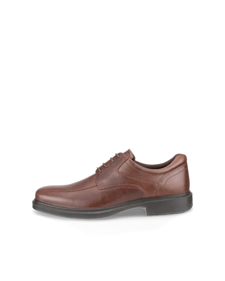 Men s ECCO Helsinki 2 Leather Bike Toe Derby Shoe Brown