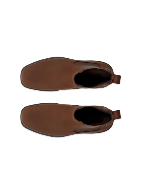 Men s ECCO Helsinki 2 Nubuck Chelsea Boot Brown