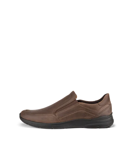 Men s ECCO Irving Nubuck Slip On Brown