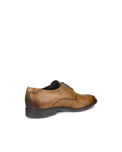 Men s ECCO Melbourne Leather Derby Shoe Brown