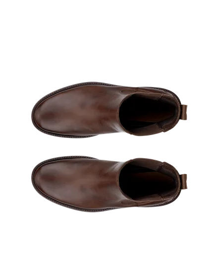 Men s ECCO Metropole London Leather Chelsea Boot Brown