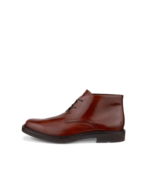 Men s ECCO Metropole London Leather Chukka Boot Brown