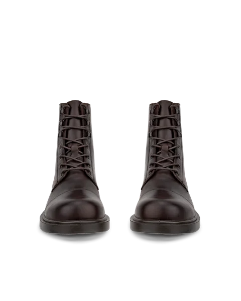Men s ECCO Metropole Seoul Leather Mid Cut Boot Brown