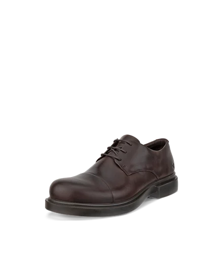 Men s ECCO Metropole Seoul Leather Derby Shoe Brown