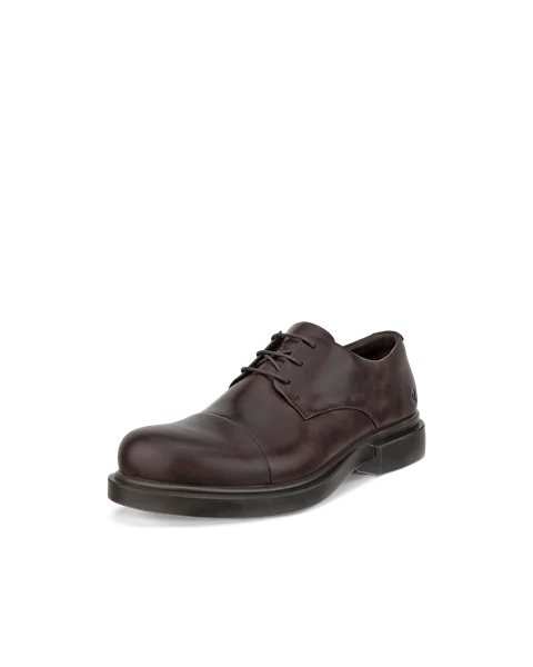 Men s ECCO Metropole Seoul Leather Derby Shoe Brown