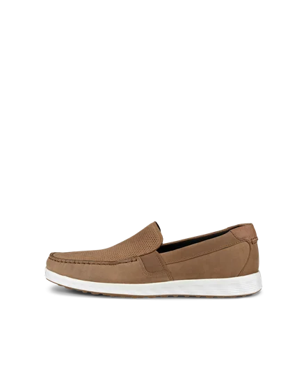 Ecco moccasin mens silver sales