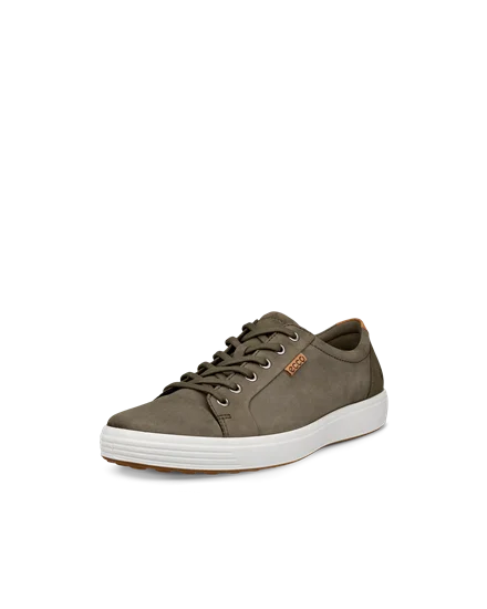 ECCO Soft 7 Herren Sneaker aus Nubukleder Grun
