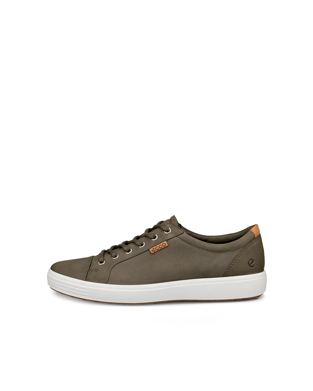 Men s ECCO Soft 7 Nubuck Trainer Green