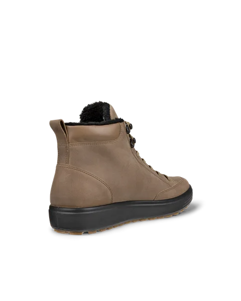 Men s ECCO Soft 7 Tred Nubuck Gore Tex Mid Cut Boot Brown