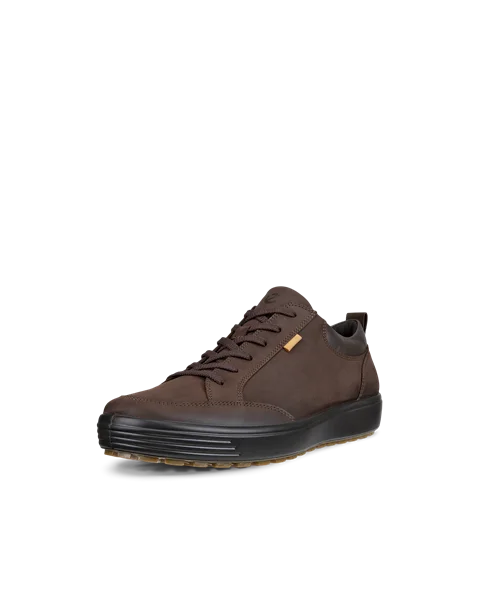 Men s ECCO Soft 7 Tred Nubuck Waterproof Shoe Brown