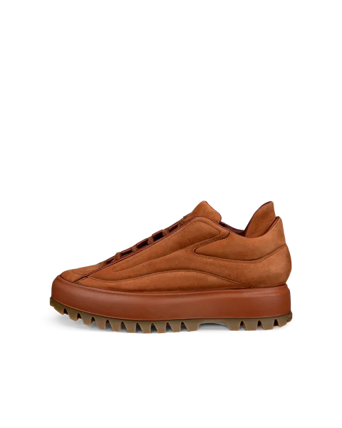Men s ECCO Street Ace Ral7000 Nubuck Trainer Brown
