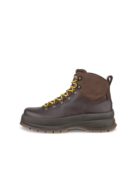 Men s ECCO Track 30 Leather Waterproof Lace Up Boot Brown