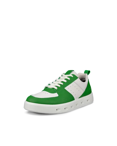 Men s ECCO Street 720 Leather Gore Tex Trainer Green