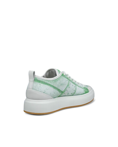 Men s ECCO Street Ace Leather Trainer Green