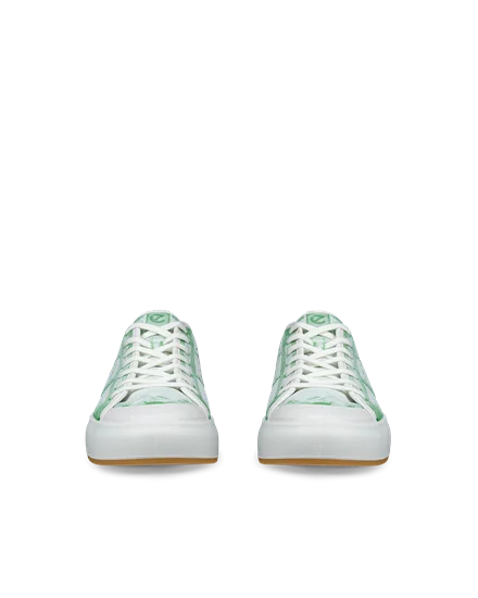 Men s ECCO Street Ace Leather Trainer Green