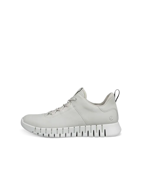 Men s ECCO Gruuv Nubuck Trainer Grey