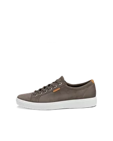 ECCO Soft 7 Heren leren sneaker Bruin