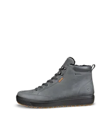 Men s ECCO Staker Leather Moc Toe Boot Brown