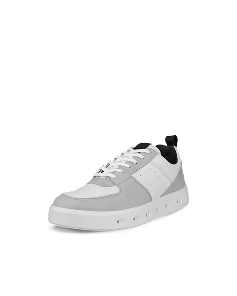 Men s ECCO Street 720 Leather Gore Tex Trainer Grey