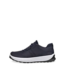 Men s ECCO Soft 7 Leather Trainer Navy
