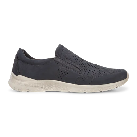 Men s ECCO Irving Leather Slip On Navy