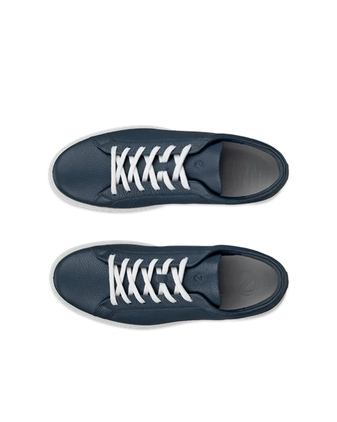 Men s ECCO Soft 60 Leather Trainer Navy