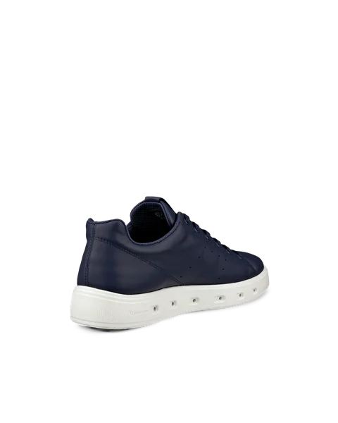 Men s ECCO Street 720 Leather Gore Tex Trainer Navy