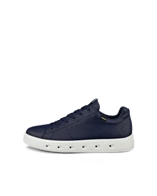 Men s ECCO Soft 7 Leather Trainer Navy