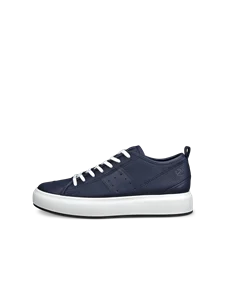 Men s ECCO Soft 60 Leather Trainer Navy