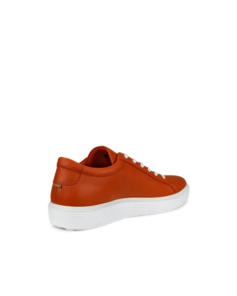 Men s ECCO Soft 60 Leather Trainer Orange