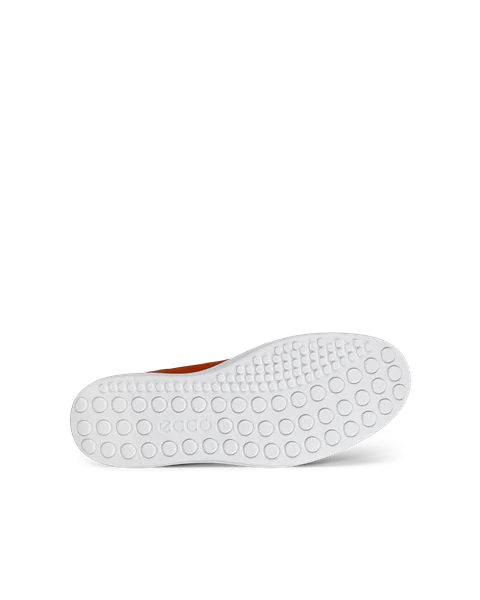 Men s ECCO Soft 60 Leather Trainer Orange